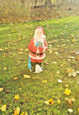 1971 Santa Claus Blow Mold Empire 34 " Christmas Light Up Yard Decor Vintage