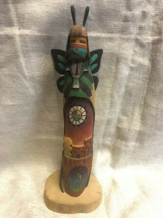 Vintage Authentic Hopi Kachina Doll " Poli - Taka " Signed " Hopi 1995 " 11 1/2 " Tall