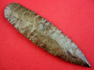 Indian Artifact 3 5/8 Inch Illinois Agate Basin Point Indian Arrowheads