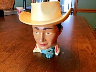 Vintage Roy Rogers King Of The Cowboys Plastic Mug F&f Mold & Die Usa