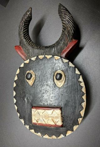 Decorative Passport Mini Baule Goli African Animal Goat Wood Horn Face Mask