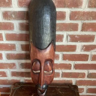Africa Wooden Tribal Face Mask Wall Art Decor Ceremonial Hand Carved And Painted