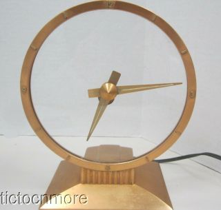 Vintage Jefferson Golden Hour Art Deco Mantle Clock Electric Clock