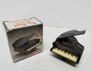 Vintage Die Cast Miniature Pencil Sharpener,  Grand Piano W/box,  Hong Kong