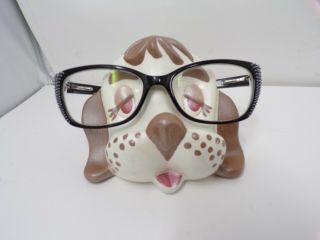 Vintage 1971 F&g Ceramic Puppy Dog Head Eyeglass Holder Beagle? 425