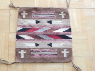 Vintage Navajo Indian " Chinle " Pictorial Rug Blanket Weaving - Sampler