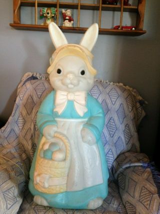 Vintage Easter 1994 Empire 34 " Mrs.  Rabbit Blow Mold W/light Cord 2