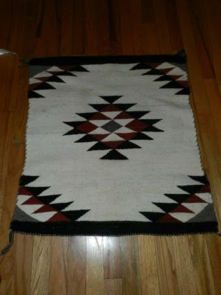 VINTAGE,  Rug,  NAVAJO,  HAND WEAVE,  31 x.  27,  HEAVY WEAVE,  NATURAL DYES,  xlnt.  cond. 3