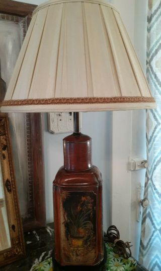 Vintage Frederick Cooper Hand Painted Asian Inspired Lamp