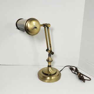 Vintage Underwriters Laboratories Portable Brass Piano Bankers Student Lamp Mcm
