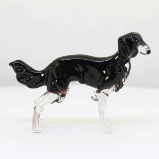 Glass Dog - Saluki (persian Hound).  Blown Figurine (h=2 ") Russian Handmade 210