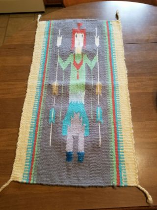 Navajo Yei Rug / Wall Hanging - Native American Indian Southwest - Colorful