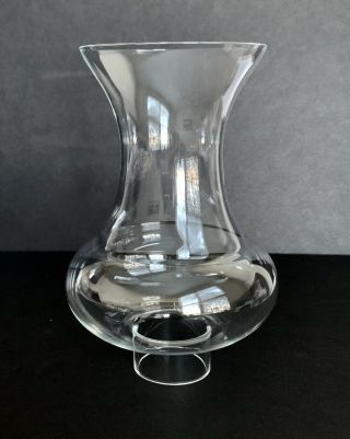 Vintage Flared Hurricane Chimney Globe Clear Glass Elegant 1.  5 " Fitter 6 " Tall