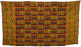 Ashanti Kente Hand Woven Cloth Asante African Akan Home Decoration Textile Ghana