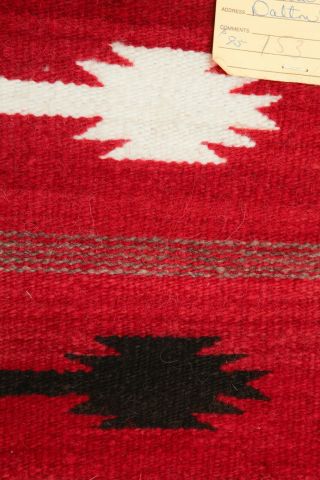 NAVAJO RUG Handwoven 30X18 CROWNPOINT Weaver Association Mexico wall hanging 3