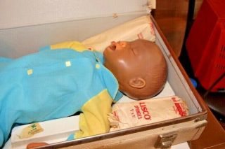 Vintage Laerdal Resusci Baby CPR Doll Manikin Dummy In Case 3