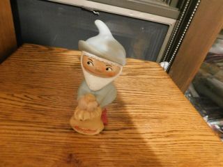 German Elf Gnome Squeaker Toy Liegelind Vintage