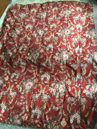 Vintage Ralph Lauren Home Danielle Marseilles Red Floral Twin Comforter