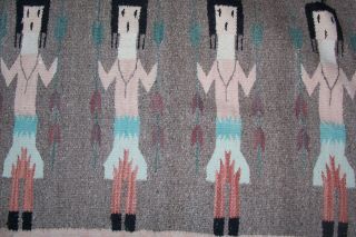 Vintage Native Navajo Yei Bi Chai Shaman Medicine Man rug blanket - Authentic - EUC 3