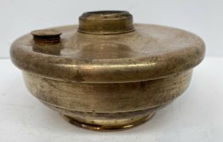 Antique Brass B&h Oil Lamp Font