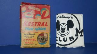 VINTAGE DISNEY MICKEY MOUSE 3 - PANEL INFLATABLE BALL NO.  D - 12 - 3B by KESTRAL USA 2