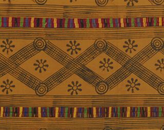 Adinkra Symbols Ashanti cloth African art Ghana fabric hand stamped West Africa 2