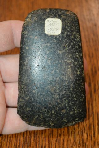 Very Fine Hopewell Square Celt Great Material Dent Co,  Missouri 3.  7/8 X 2.  25