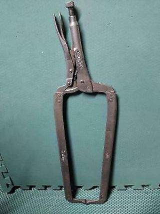 Vintage Huge Vise - Grip - Locking Welding C - Clamp Pliers No.  24r - Usa Petersen Dewitt