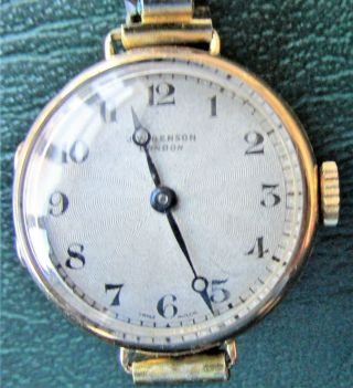 8 - Vintage Swiss Made 9 Carat Gold J W Benson Ladies Wristwatch.