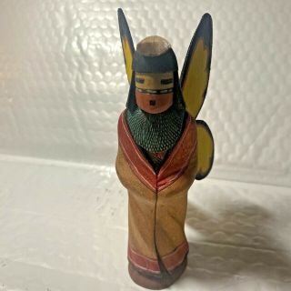 All Wood Vintage Hopi Pueblo Indian Butterfly Kachina Doll By Rxaa