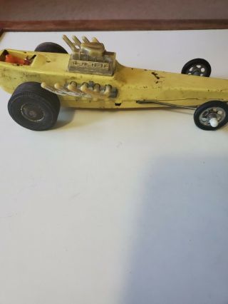 Vintage 60s/70s Tin Friction 9 " Dragster Old Tn Japan Toy Race Car