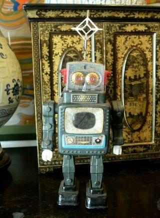 60s Alps Television Spaceman Vintage Tin Toy Robot Japan