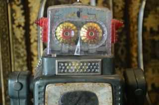 60s Alps Television Spaceman Vintage Tin Toy Robot Japan 2
