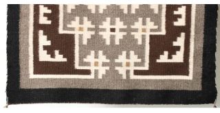 Fine Two Grey Hills Navajo Native American Rug weaving 3