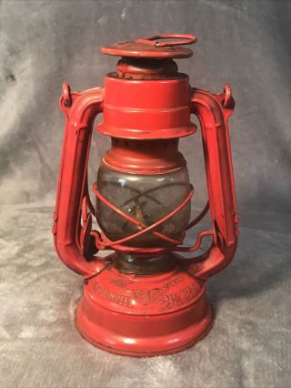 Vintage Wingedwheel Red Oil Lantern Made In Japan No 350