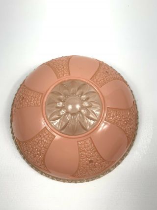 Vintage Art Deco 10” Pink Glass Ceiling Light Fixture Shade Cover