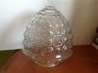 Vintage Clear Glass Acorn Shaped Light Shade Globe 3 1/4 " Fitter