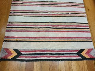 Navajo Handwoven Wool Double Saddle Blanket 57 " X 29 "