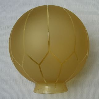 Antique 1930 Art Deco Frosted Glass Sphere Globe Vintage Lamp Light