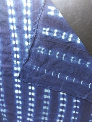 Handmade Indigo strip - textile - woven mud cloth from Mali,  West Africa 61 