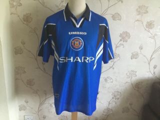 1996 - 1997 Manchester United Third Shirt,  Adults Xl Umbro Vgc Vintage