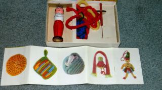 Vintage 1970’s Wooden Painted Knitting Nancy By Spears Games 3