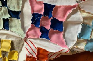 Vintage Handmade Patchwork Quilt Top 88 
