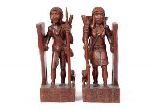 Nicely Detailed Early 20th Century Igorot Wood Carvings