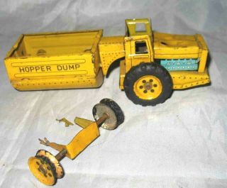 Vintage Marx Tin Hopper Dump Truck Friction Motor Parts Or Restore
