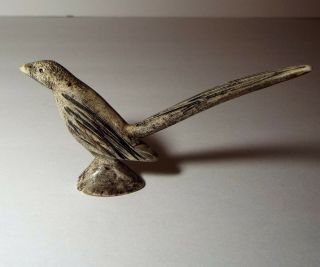 Zuni Longtailed Bird Fetish Carved From Forked Antler