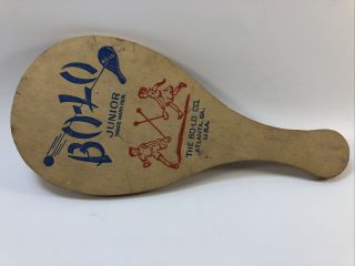 Vintage Bo - Lo Junior Paddle Ball Paddle Wooden 1960s? Usa Made No Ball