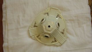 Vintage 3 Bulb Porcelier Porcelain Celing Light Fixture