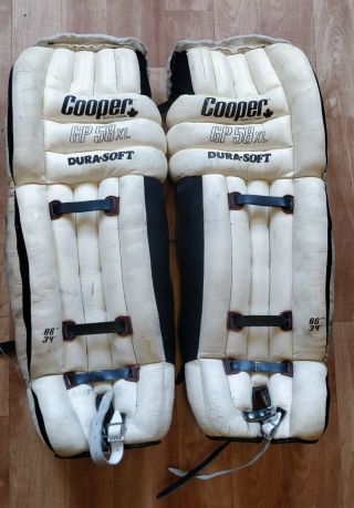 Vintage Cooper Gp 58xl 34 " Durasoft Goalie Pads,
