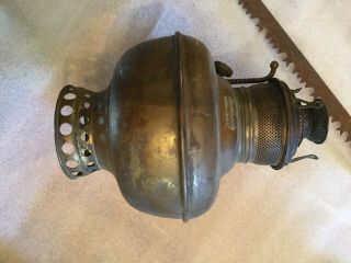 Antique Juno Miller Brass Oil Lamp With Wick 2